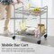 Best Choice Products 2-Tier Rolling Bar Cart Indoor/Outdoor w/ Storage Shelves, Wine Rack, Lockable Wheels